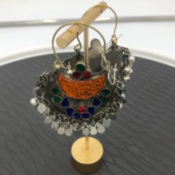 Tribal Kuchi Handmade Hoop Earrings - Picture 8 of 8